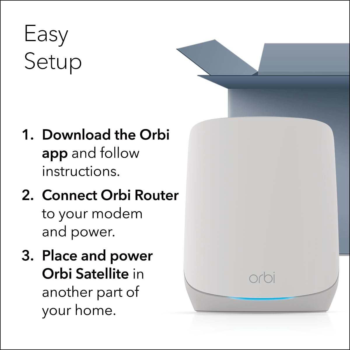 NETGEAR Orbi Whole Home Tri-Band WiFi 6 Mesh Network System (RBK752P) – Router with 1 Satellite Extender, Security Features, Coverage up to 5,000 sq. ft., 75 Devices, AX5200 802.11ax (Up to 5.2Gbps)