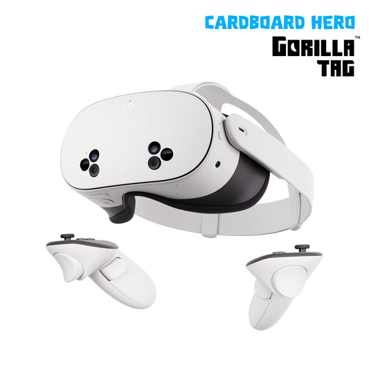 Meta Quest 3S 128GB — Dive into Mixed Reality — Unreal device. Unreal price. — Gorilla Tag Cardboard Hero Bundle — Amazon Exclusive