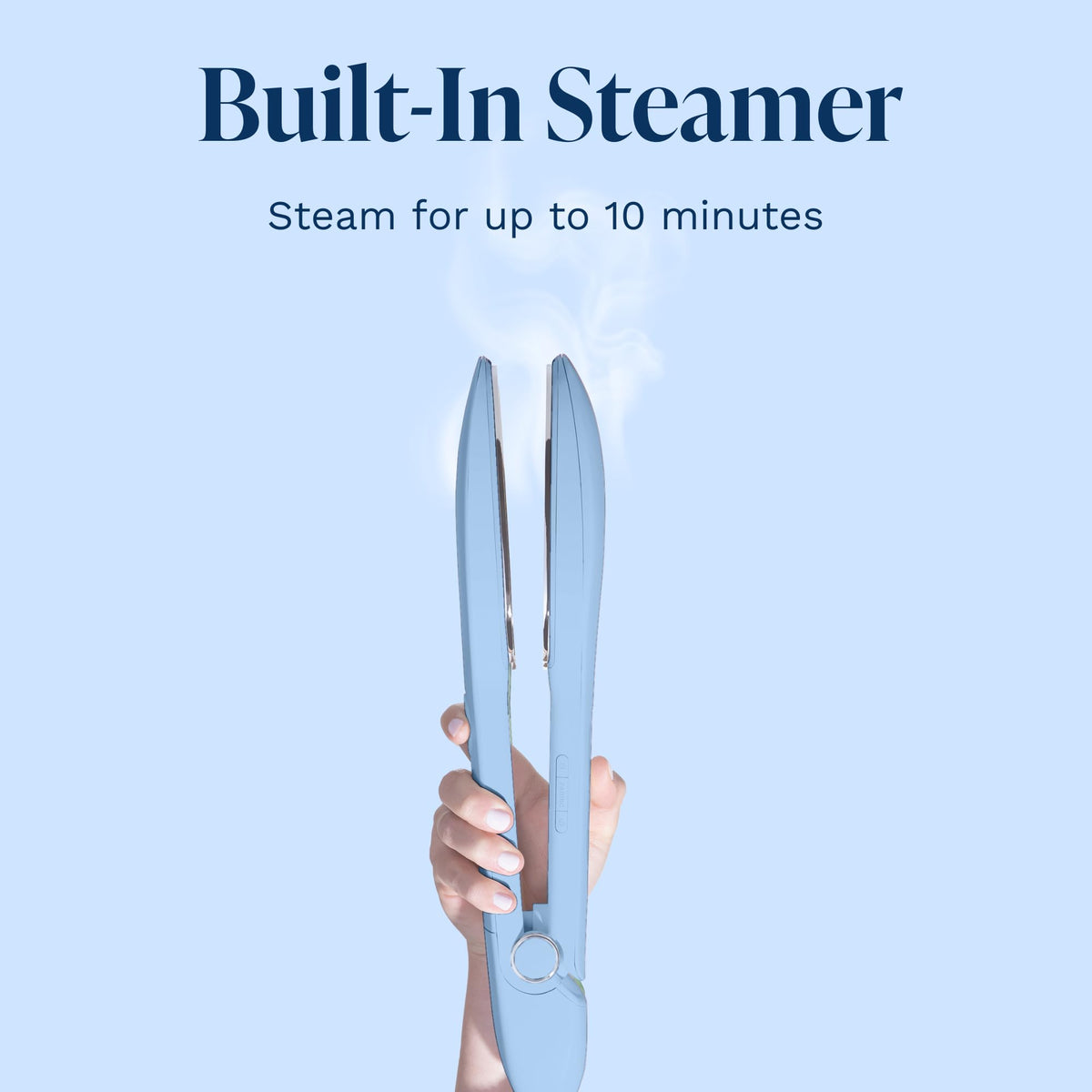 Nori Press Travel Steam Iron - Handheld Iron With Optional Steam Feature - No Ironing Board Required - Easy to Use w/ 6 Fabric Settings - Removes Wrinkles - Blue