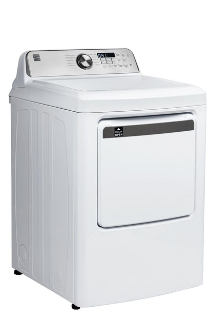 Kenmore 2669162 Front Load Electric Dryer with Wrinkle Guard, Energy Saver, Smart Sensor Drying System, 7.0 cu. ft. Total Capacity, White
