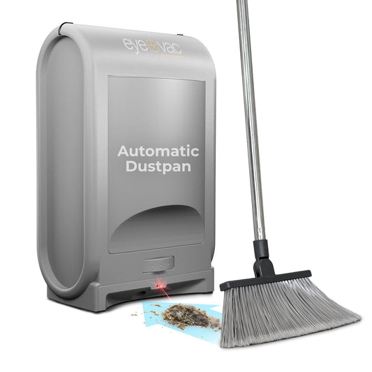EyeVac Pro Touchless Vacuum Automatic Dustpan - Ultra Fast & Powerful - Great for Sweeping Salon Pet Hair Food Dirt Kitchen, Corded Canister Vacuum, Bagless, Automatic Sensors, 1400 Watt (Sliver)