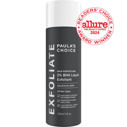 Paulas Choice--SKIN PERFECTING 2% BHA Liquid Salicylic Acid Exfoliant--Facial Exfoliant for Blackheads, Enlarged Pores, Wrinkles & Fine Lines, 4 oz Bottle