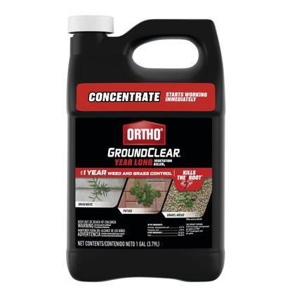 Ortho GroundClear Year Long Vegetation Killer2 Concentrate, Kills and Prevents Weeds Up to 12 Months, 1 gal.