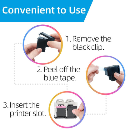 67XL Ink Cartridges Black Color Combo Pack, P𝗶tooler Compatible for HP Ink 67 Compatible for DeskJet 2755e 2855e 2700 4155e 2800e 2700e 2734e 4255e Compatible for Envy 6055e 6000 6455e Printer