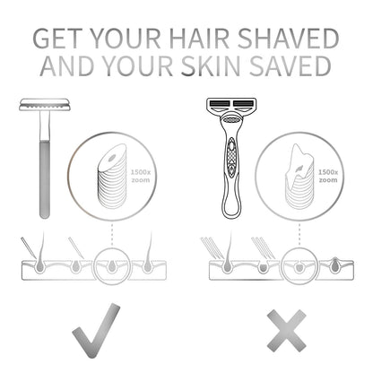 Bambaw Double Edge Safety Razor for Men & Women, Metal Razor with 5 Double Edge Safety Razor Blades, Eco-Friendly Razor – Silver