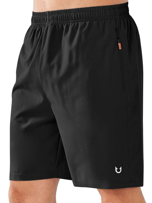 NORTHYARD Men's Athletic Running Shorts Quick Dry Workout Shorts Lightweight Sports Gym Basketball 7"/ 9"/ 5" Hiking Tennis Exercise Black-7 inches L
