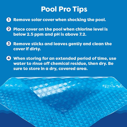 In The Swim 18' x 36' Premium Blue Rectangle Solar Pool Cover 12 Mil for Solar Heating Above Ground Pools and Inground Pools