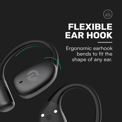 Raycon Essential Open Earbuds – True Wireless Open Ear Bluetooth 6.0 Headphones, Ultra-Lightweight, Comfort Hook Design, IPX5 Water Resistant, 36 Hours of Battery Life (Black)