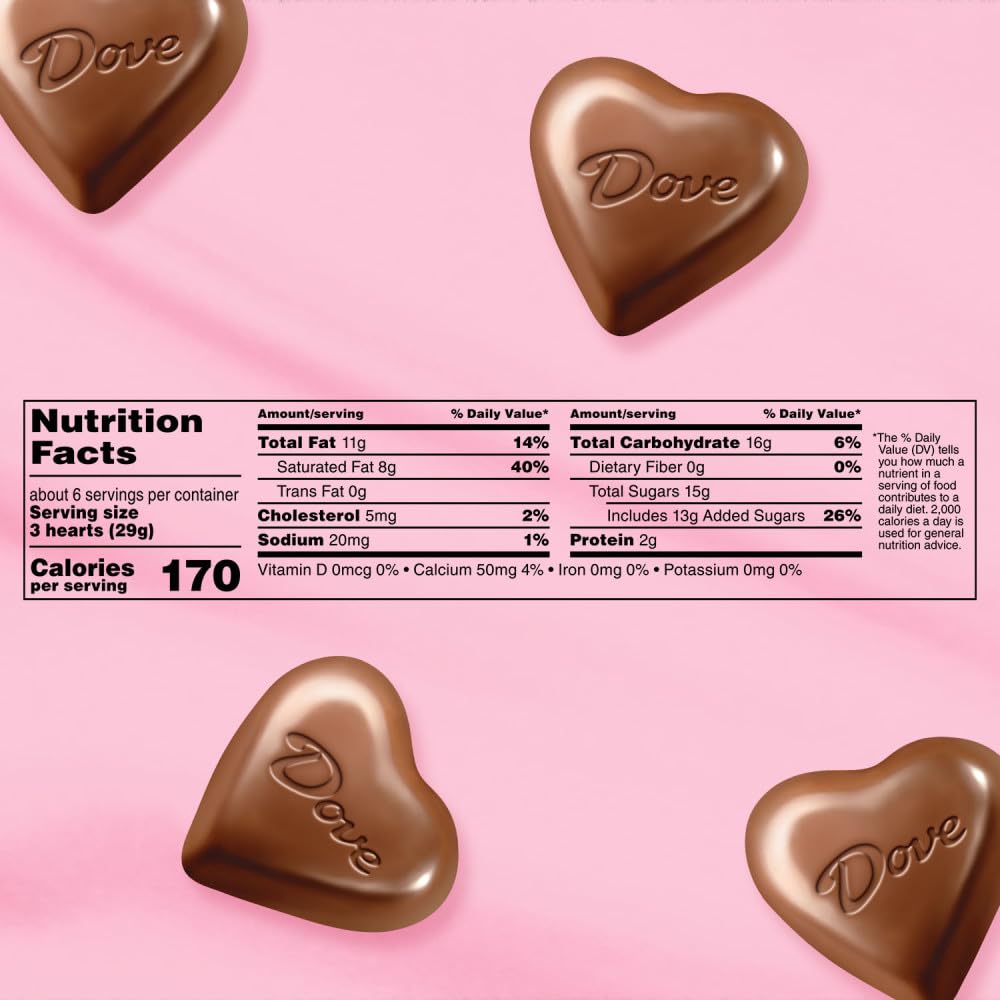 DOVE Assorted Chocolate Truffles, Valentines Chocolate Candy Gift, 5.82 oz Heart Tin