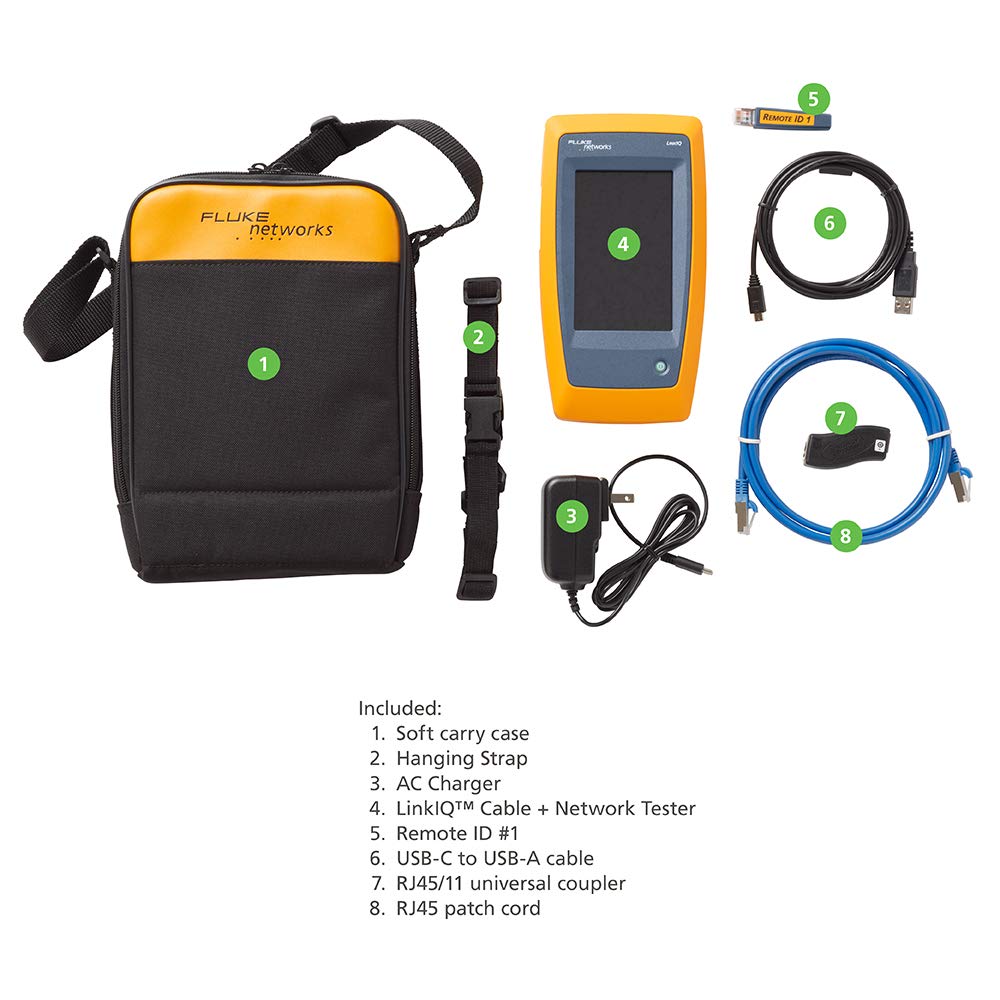 Fluke Networks LIQ-100 LinkIQ Cable + Network Tester
