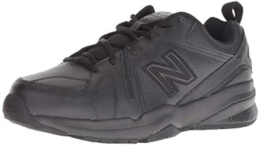 New Balance Men's 608 V5 Casual Comfort Cross Trainer, Black/Black Slip Resistant, 11 X-Wide