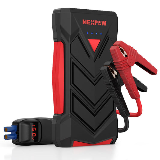 NEXPOW Battery Jumper Starter Portable,12V Car Battery Jump Starter Power Pack with USB Quick Charge (Up to 7L Gas or 5.5L Diesel Engine) Jump Box with Built-in LED Light