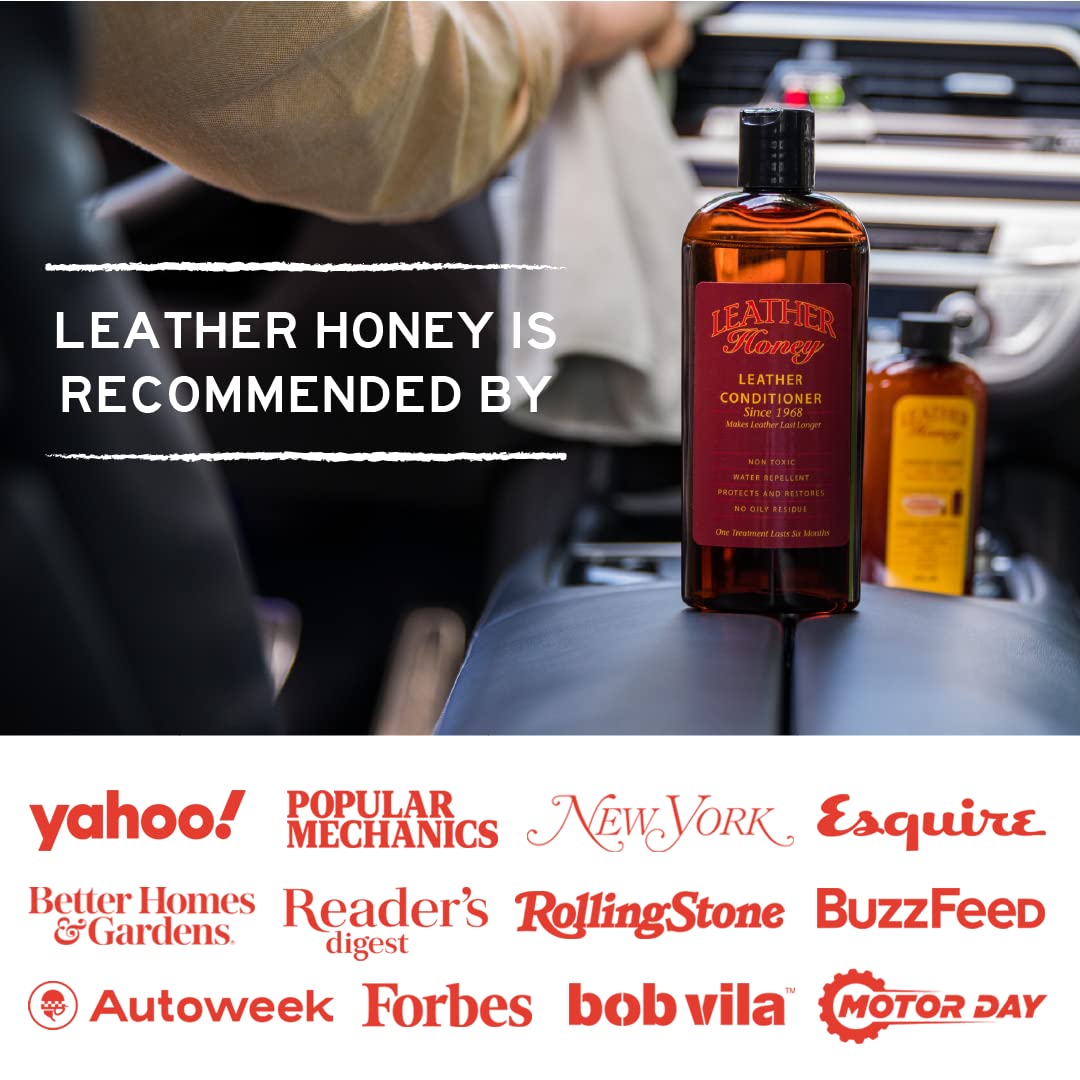 Leather Honey Leather Conditioner, Since 1968. for All Leather Items Including Auto, Furniture, Shoes, Purses and Tack. Non-Toxic and Made in The USA / 8 Fl Oz (Pack of 1)