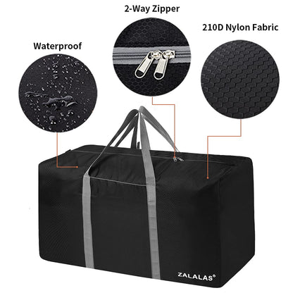 ZALALAS Travel Duffle Bag,96L Extra Large Duffel Bag Lightweight,Waterproof Duffle Bag for Men Women,Black