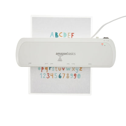 Amazon Basics 9 inch Thermal Laminator Machine for Documents and Photos, Easy to Use for Home Office or School, White