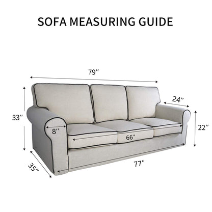 PureFit Reversible Quilted Sofa Cover, Water Resistant Slipcover Furniture Protector, Washable Couch Cover with Non Slip and Elastic Straps for Kids, Dogs, Pets (Sofa, Chocolate/Beige)