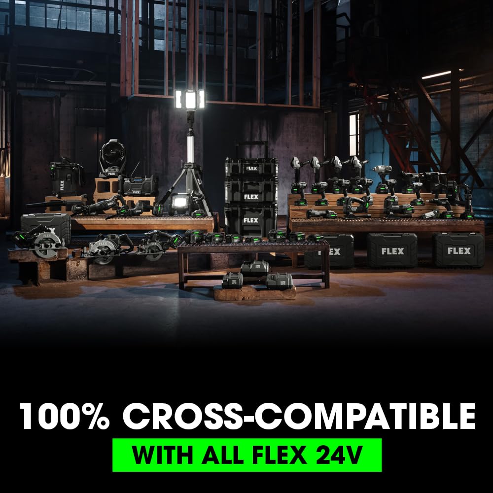 FLEX 24V Brushless Cordless 1/2-Inch 1,400 In-Lbs Torque 2-Speed Hammer Drill Turbo Mode Tool Only, Battery and Charger Not Included - FX1271T-Z