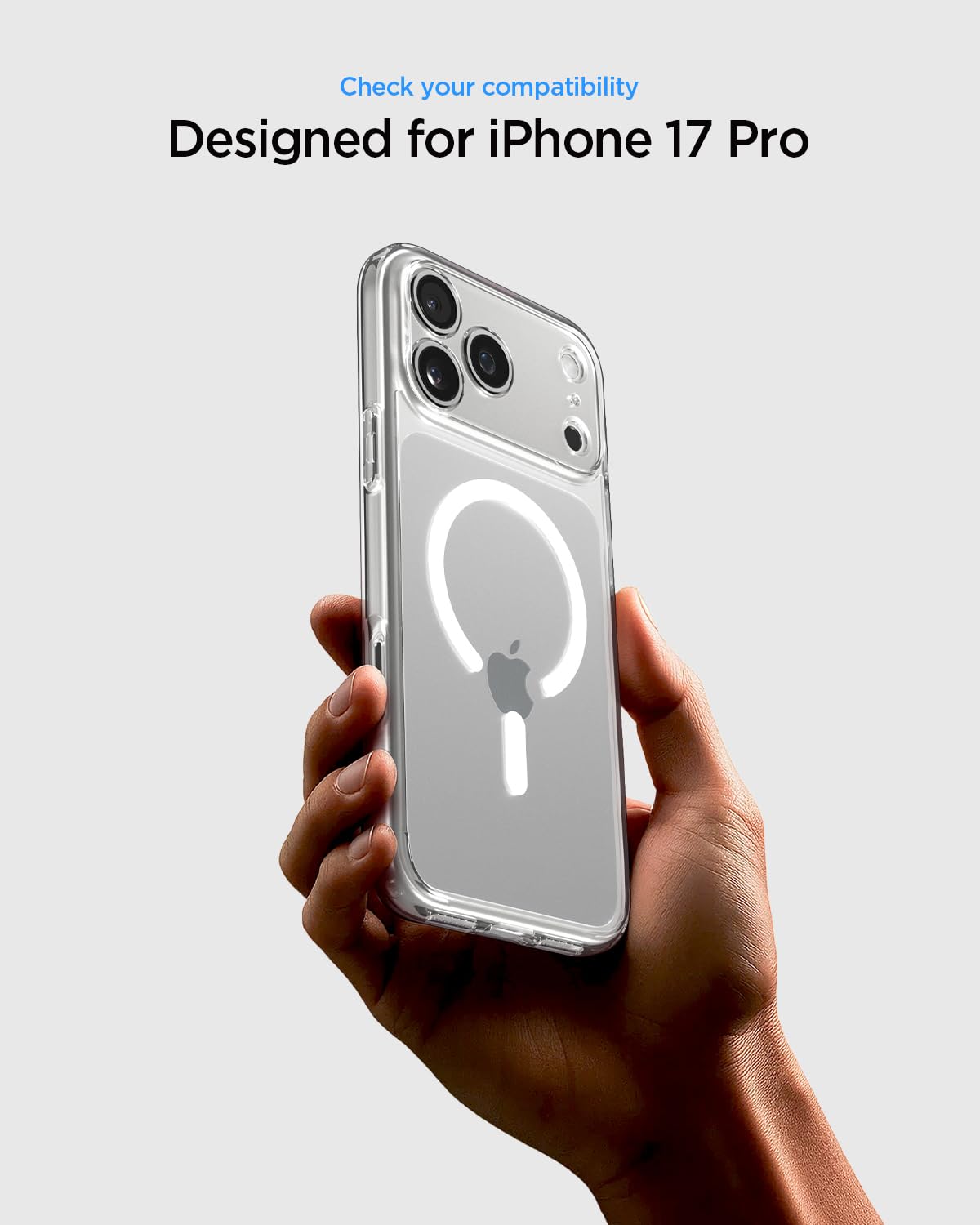 Spigen for iPhone 17 Pro Case, Ultra Hybrid MagFit [TPU Covered Camera Control] [Anti-Yellowing] [Compatible with Magsafe] - Clear