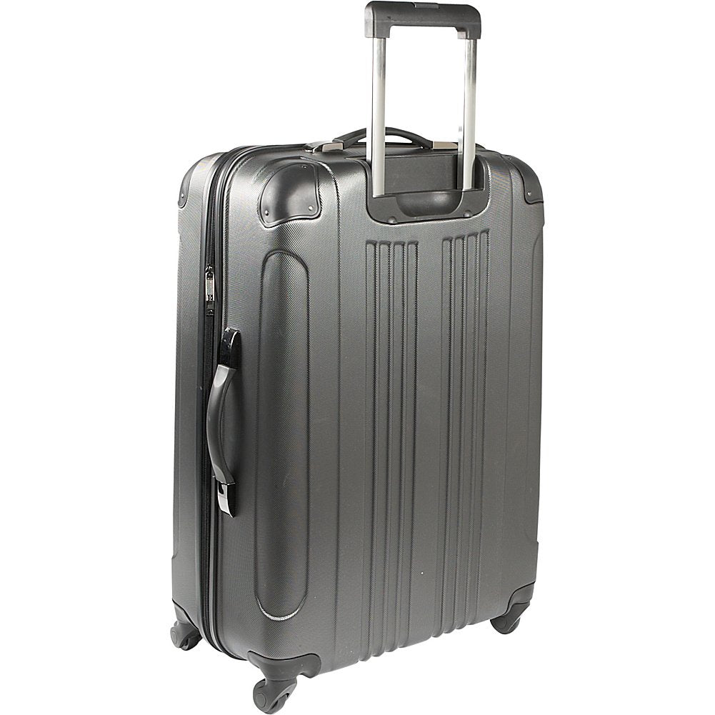 Kenneth Cole REACTION Out of Bounds Lightweight Hardshell 4-Wheel Spinner Luggage, Charcoal, 28-Inch Checked