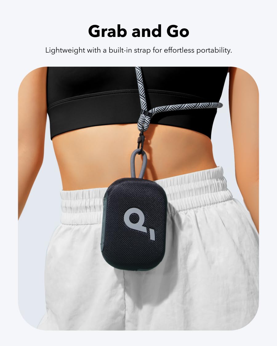 Soundcore Select 4 Go Bluetooth Shower Speaker by Anker, IP67 Waterproof/Dustproof, Portable Speaker, Wireless, 20H Playtime, Floatable, Powerful Sound, Electronics for Outdoors/Home/Office/Travel