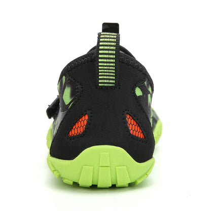 UBFEN Water Shoes for Kids Boys Girls Aqua Socks Barefoot Beach Sports Swim Pool Quick Dry Lightweight Toddler Little Big Kid A Green 4 Big Kid