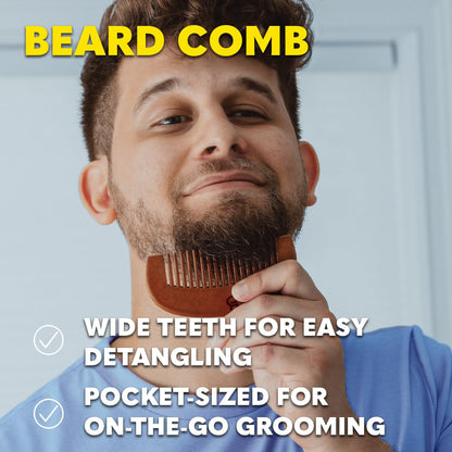 The Beard Club Beard Kit for Men - Grooming & Care Kit - Cedar & Sandalwood Oil, Sandalwood Balm, Boar Bristle Brush, Comb, Trimming Scissors - Dad Gift Set
