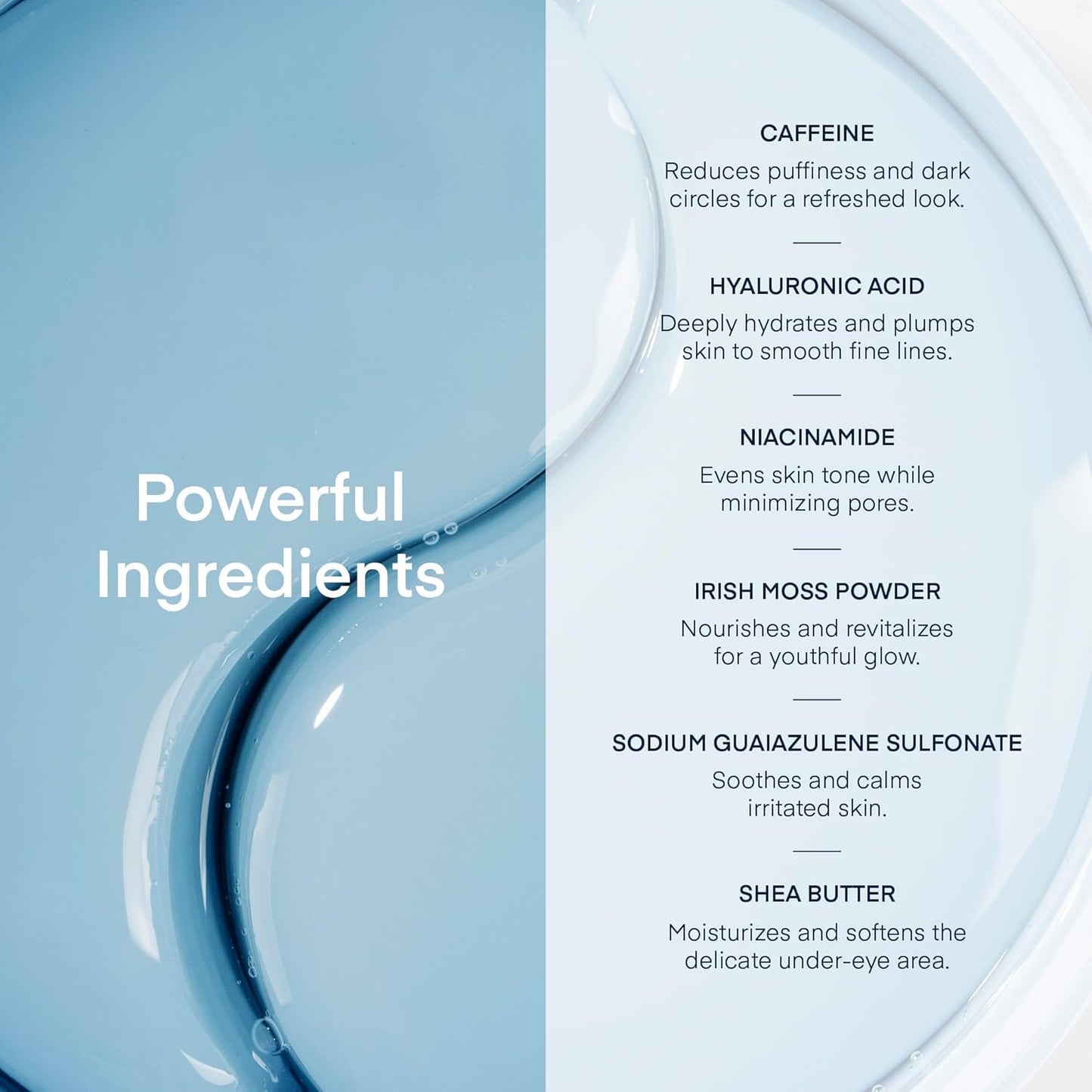 Terez & Honor Under Eye Patches for Dark Circles - 60 Korean Hydrogel Masks for Puffiness, Bags, Wrinkle with Caffeine, Hyaluronic Acid, Niacinamide - Undereye Hydrating & Cooling, Vegan, No Fragrance