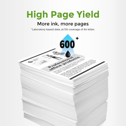 65XL Black Ink Cartridge Replacement for HP Ink 65 HP65 XL HP65XL for 5000 5055 3755 3700 3772 3722 2600 2622 3752 2652 2655 2640 5052 5010 Printer (2 Pack)