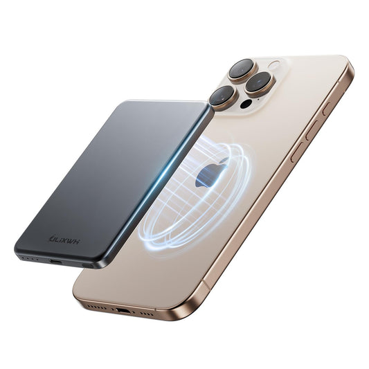 ULiXWH SlimMag Power Bank 5000mAh, Magnetic Wireless Portable Charger with Fast Charging, Enhanced Safety MagSafe Battery Pack for iPhone 16 Pro Max/16 Pro/16/15/14/13/12
