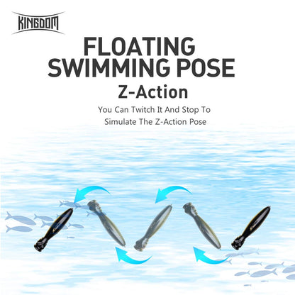 Kingdom Floating Lure Hard Baits Topwater Popper Swimbait Bass Crankbaits for Freshwater and Saltwater(Total 5 Set/180g, Every Set: 5.11in,1.26oz,130mm)