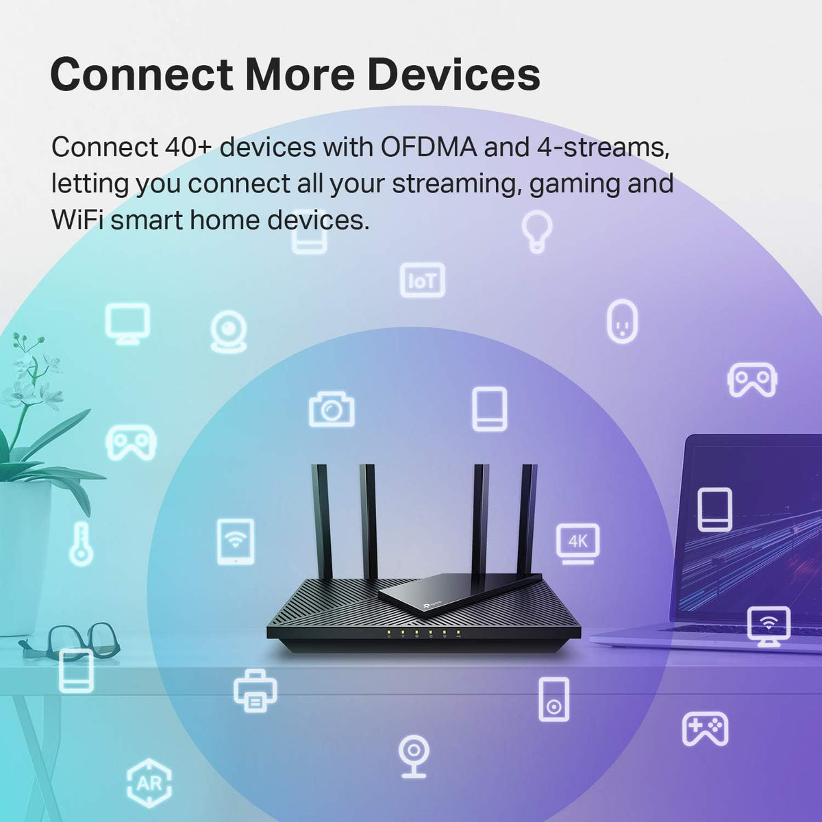 TP-Link AX1800 WiFi 6 Router V4 (Archer AX21) – Dual Band Wireless Internet, Gigabit, Easy Mesh, Works with Alexa - A Certified for Humans Device