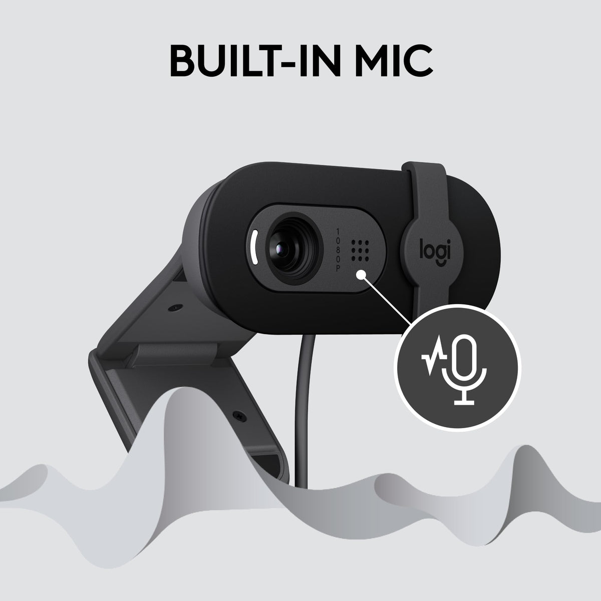 Logitech Brio 101 Full HD 1080p Webcam for Meetings, Streaming, Desktop, Laptop, PC - Built-in Mic, Shutter, Works with Zoom, Microsoft Teams, Nintendo Switch 2’s New GameChat Mode, USB-A,-Black