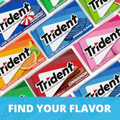 Trident Mint Bliss Sugar Free Gum, 12 Packs of 14 Pieces (168 Total Pieces)