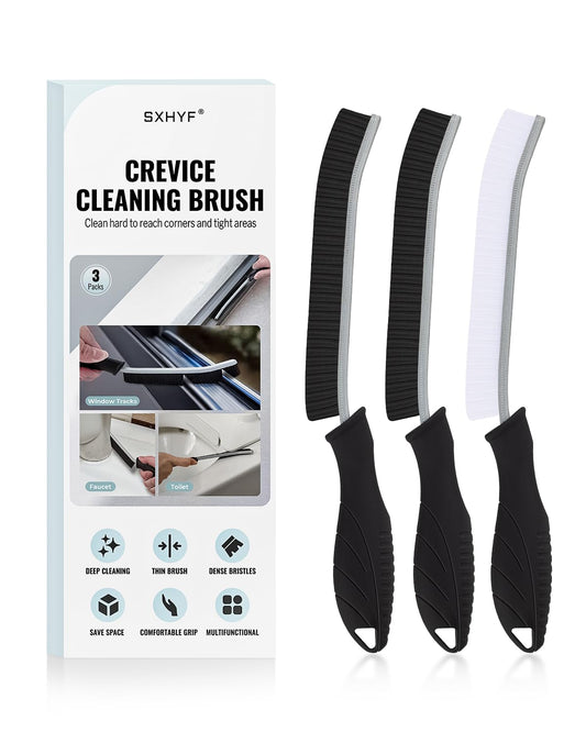 SXhyf Crevice Cleaning Brush - Grout Scrub Brush, House Cleaning Supplies, Gap Cleaning Tools, Home Essentials, Gifts for Women Men, Hard Bristle Crevice Cleaner Brush for Household Use, Bathroom