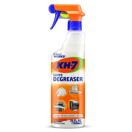 KH-7 Super Degreaser Multipurpose Cleaning Spray: The Heavy Duty All Purpose Cleaner for Your Home, Kitchen, Garage, Car & Laundry | Total Cleaner & Powerful Grease Remover, 26 oz