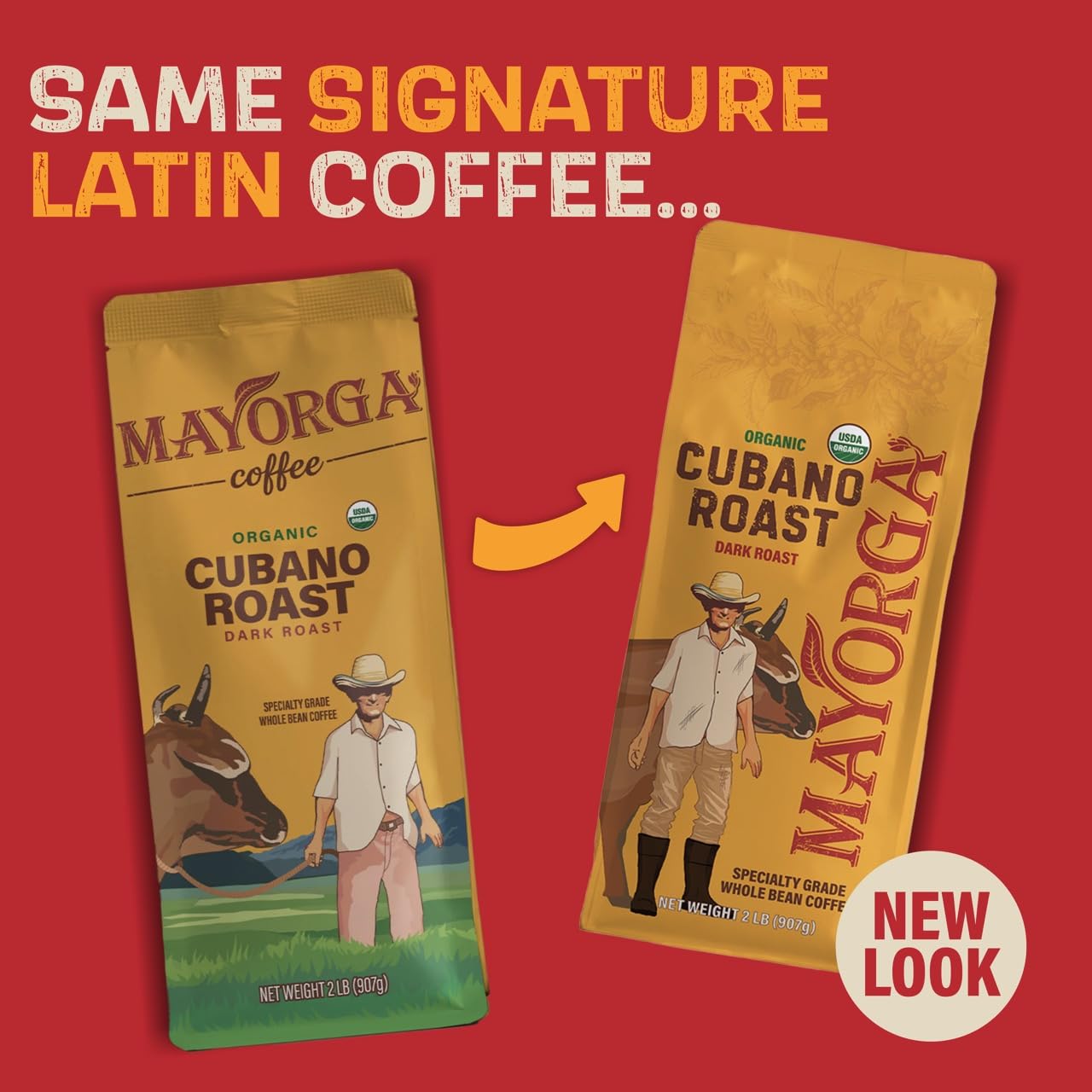 Mayorga Organic Coffee 2lb Cafe Cubano Roast - Dark Roast Whole Bean Specialty Grade Coffee, 100% Arabica, Slow Roasted, Bold and Smooth Flavor with Low Acidity - USDA Organic, Non-GMO, Kosher