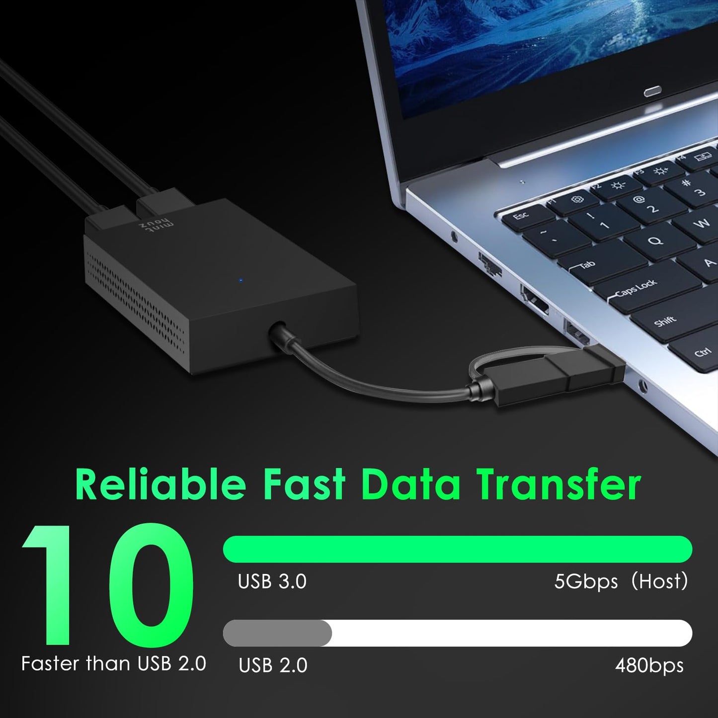 HDMI Splitter for Dual Monitors, Universal Video Graphics Adapter for Thunderbolt 5/4/3, USB 4, USB-A/C, Mac and Windows, USB-C to 4K@30Hz &1080p@60Hz HDMI Extender for Windows & MacBook M1/M2/M3/M4