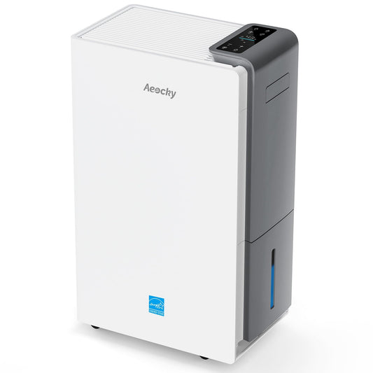 4500 Sq.Ft Most Efficient Energy Star 2025 Dehumidifier,AEOCKY Max 80 Pint/D(Standard 56Pint/D) Smart Compressor Dehumidifier with Drain Hose, Intelligent Humidistat,for Basement,Bedroom,Home,Bathroom