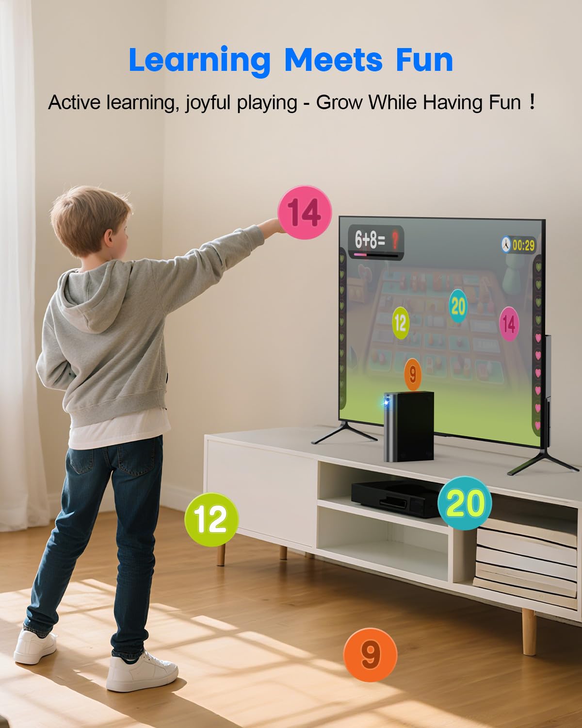 MetFut AR Motion Gaming Console - Plug & Play Video Game System for Kids & Families. Great for Indoor Physical Play, Interactive Family Fun, Game Nights, Playtime and Playdates