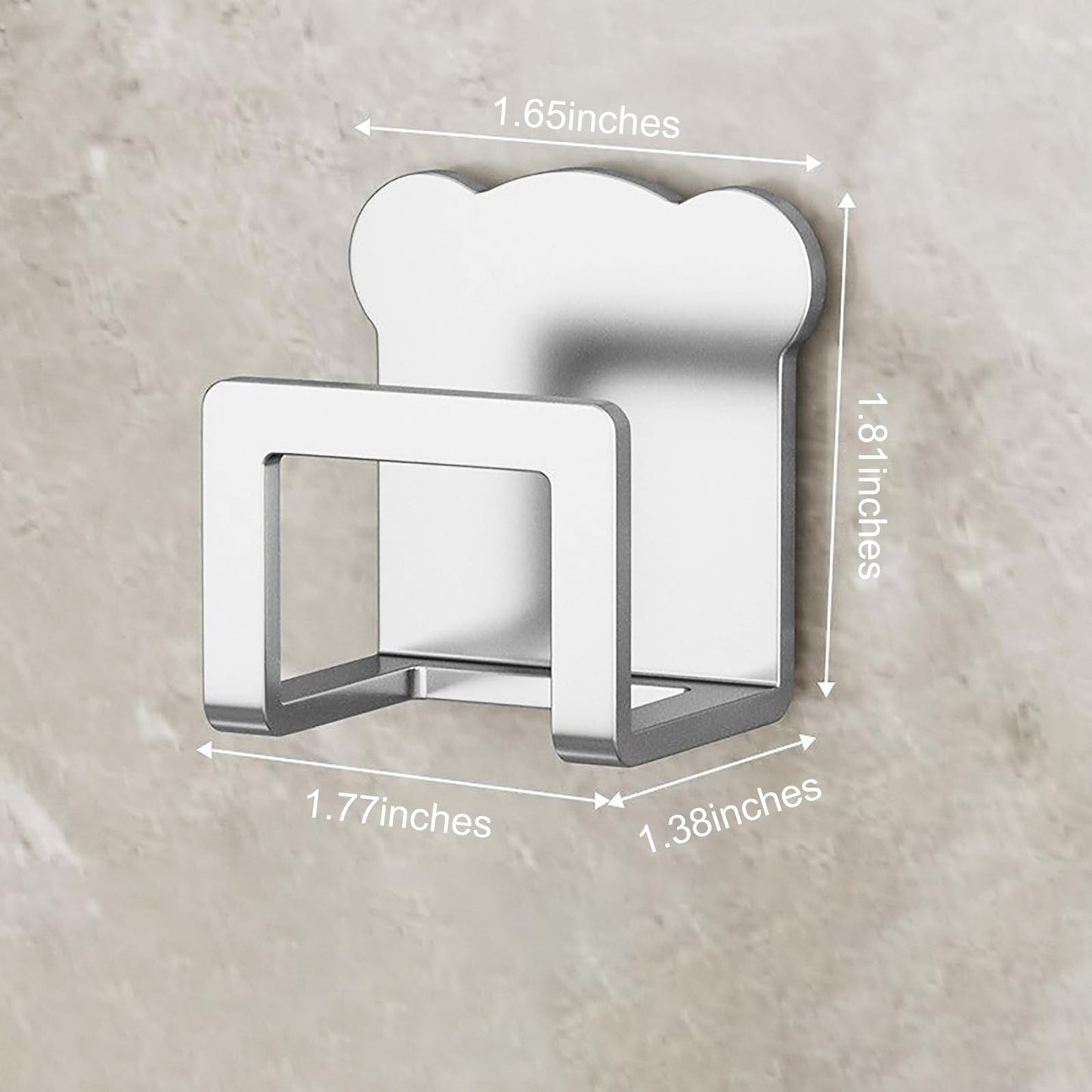 3PCS Stainless Steel Kitchen Sink Organizer Adhesive Sponge Holder No-Drill Wall Mounted Storage Hook for Dishcloth and Accessories