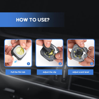 Air Jungles Lemon Ginger Scent Car Air Freshener Clip, 6 Vent Clips, 4ml Each, Long Lasting Air Freshener, Up to 180 Days Car Refresher Odor Eliminator