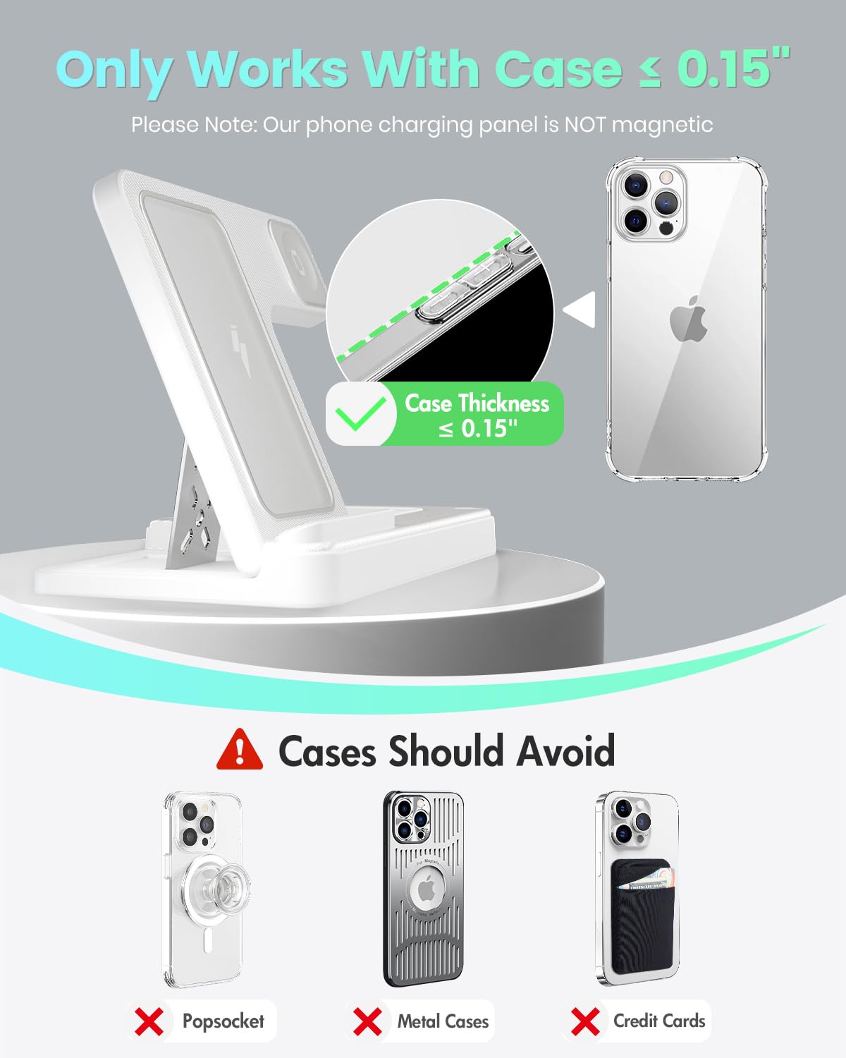 Wireless Charger Charging Station: 3 in 1 Charger Stand for Apple Multiple Devices Product for iPhone 16 15 14 Pro Max 13 12 11 for Watch 10 9 8 7 6 5 4 3 2 SE & Ultra for Airpods 4 3 2 Pro