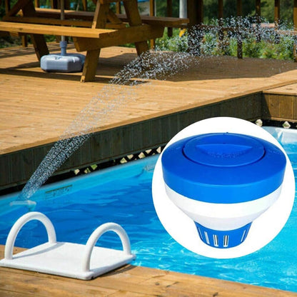 Pool Chlorine Floater, 7.5" Large Floating Chlorine Dispenser, Optimal Pool with Adjustable Release for Indoor & Outdoor Swimming Pool Hot Tub