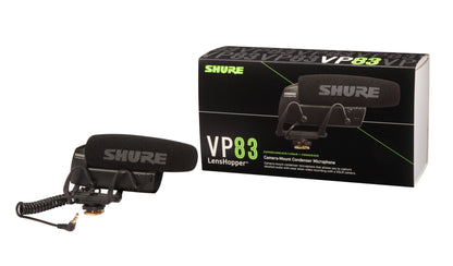 Shure VP83 LensHopper Camera-Mounted Condenser Shotgun Microphone for use with DSLR Cameras and HD Camcorders - Capture Detailed, High Definition Audio with Full Low-end Response