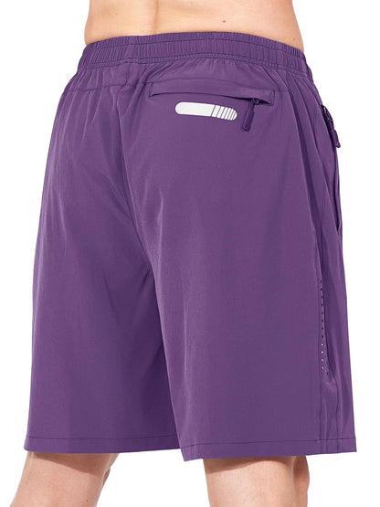 NORTHYARD Men's Athletic Running Shorts Quick Dry Workout Shorts 7"/ 5"/ 9" Lightweight Sports Gym Basketball Tennis Hiking Exercise Purple 2XL