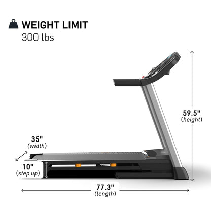 NordicTrack T 6.5 S; Treadmill for Running and Walking with 5” Display and SpaceSaver Design