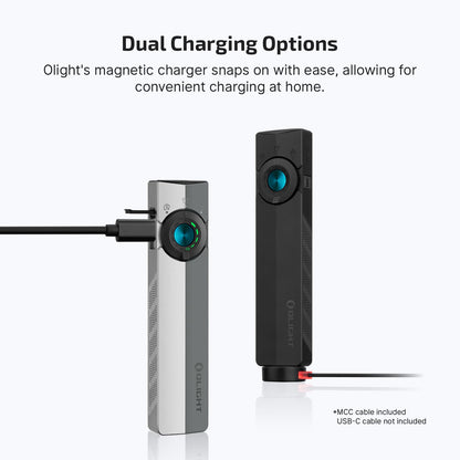 OLIGHT ArkPro EDC Flat Flashlight Rechargeable with Green Beam, UV and White LED, 1500 Lumens USB-C Pocket Camping Flashlight, Spotlight Floodlight for Outdoor Emergency Working (Phantom Squadron CW)