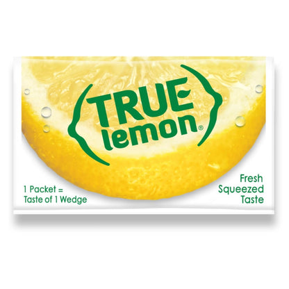 True Lemon 100ct (Pack of 1) - Water Enhancer - Bulk Dispenser - 0 Calorie Drink Mix Packets For Water - Sugar Free Lemon Flavoring Powder Packets