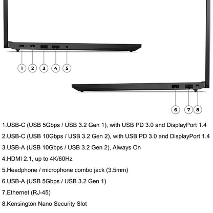 Lenovo ThinkPad E16 G2 Business Laptop Computer, 16" FHD+, AMD 8-Core Ryzen 7 7735HS (Beat i7-1360P), 32GB DDR5, 1TB PCIe SSD, WiFi 6E, Fingerprint Reader, Backlit Keyboard, Windows 11 Pro, AZ-XUT