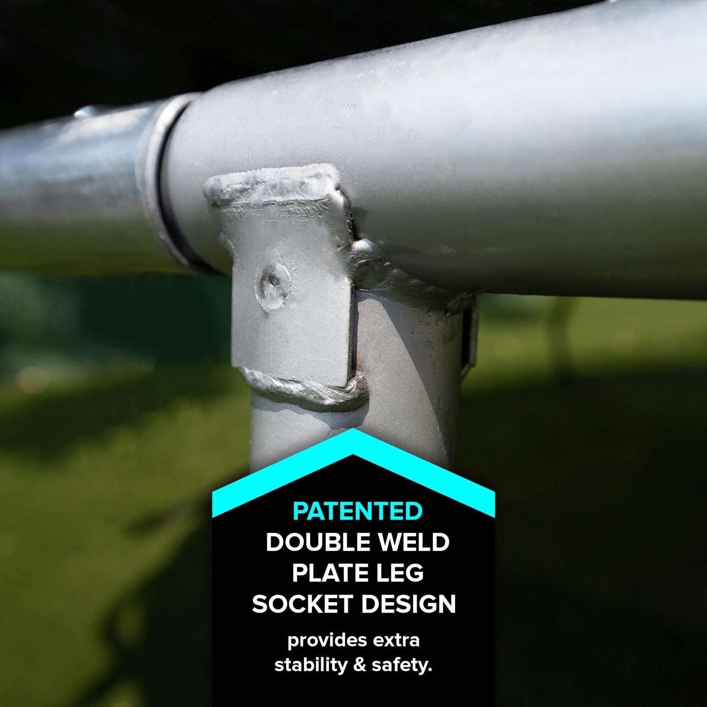 Sportspower Outdoor Kids Trampoline with Safety Enclosure Net and Foam Pad, 15FT Round - Green